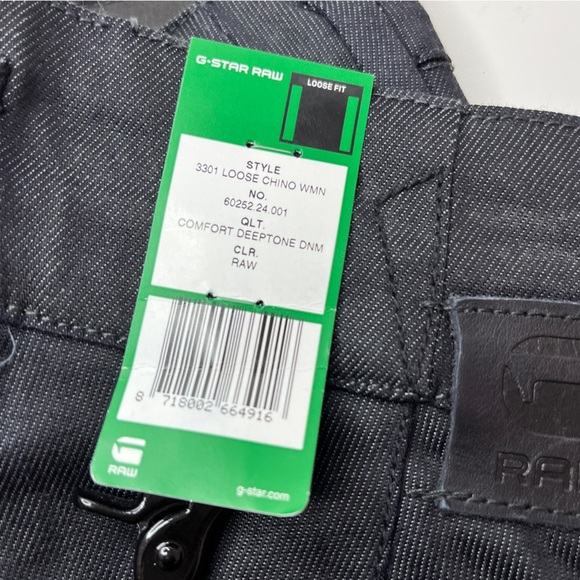 NWT G-Star 3301 Loose Chino Jeans Pants Size 26 - Picture 4 of 5
